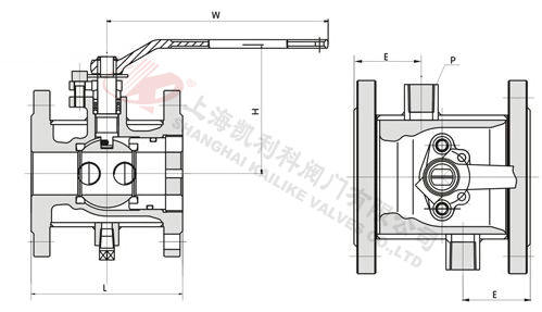 BQ41F/BQ41H不銹鋼保溫球閥外形結(jié)構(gòu)圖