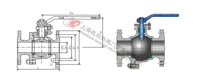 Q41F液化氣專用球閥結構圖