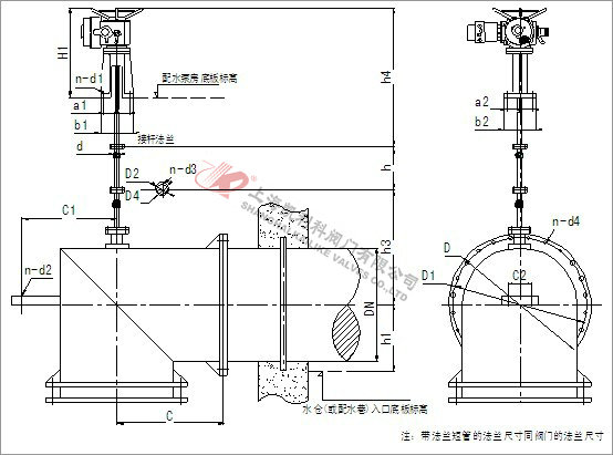 PZI配水閘閥外形結構圖