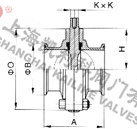D81X衛(wèi)生級(jí)卡箍式蝶閥外形結(jié)構(gòu)圖