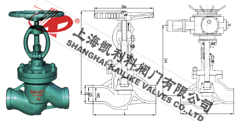 NKJ61H真空截止閥外形結構圖