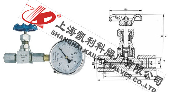 JJM8壓力表截止閥外形結構圖