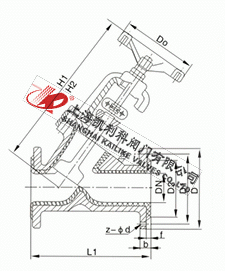 J45F46襯氟直流截止閥外形結構圖