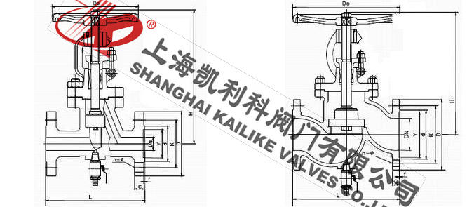 KJ41F抗生素截止閥外形結構圖