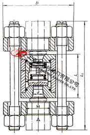 H72H、H72Y對(duì)夾式高壓止回閥外形結(jié)構(gòu)圖