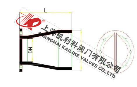 XH41X橡膠柔性止回閥外形結構圖