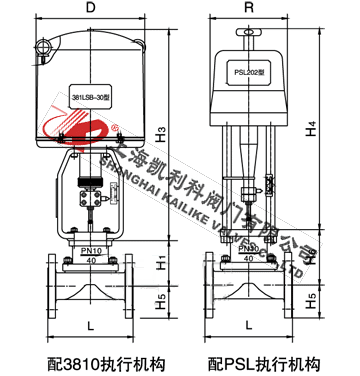 ZDLT電動隔膜調節閥外形結構圖