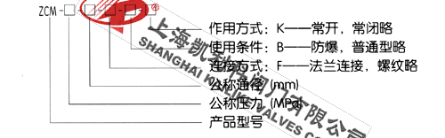 ZCM煤氣電磁閥型號(hào)編制