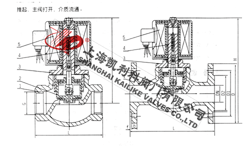 ZQDF水用電磁閥外形結構圖