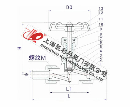J21W-40P-64P-160P-320P針型閥外形結構圖