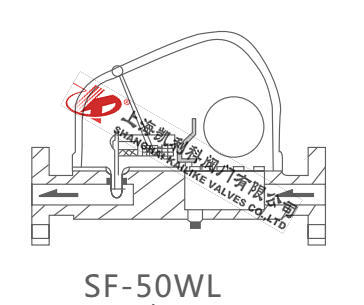 SF-50WL杠桿浮球式蒸汽疏水閥外形結構圖