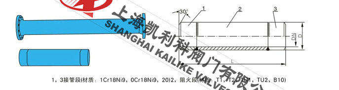 FP-FPV氧氣阻火器外形結構圖