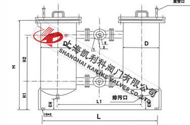 GHG雙筒切換過濾器外形結(jié)構(gòu)圖