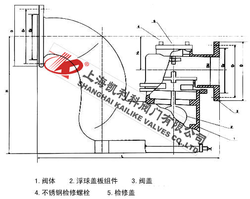 F43X防逆水封閥外形結構圖