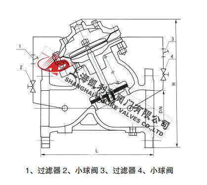 JD745X多功能水泵控制閥外形結構圖